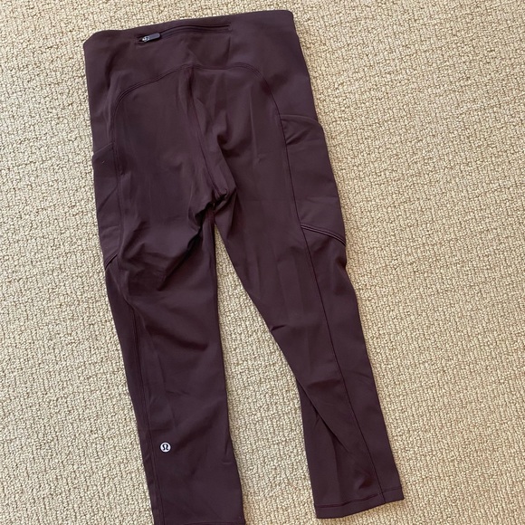 Lululemon Speed Up Crop 21” Black Cherry 4 - Picture 7 of 8
